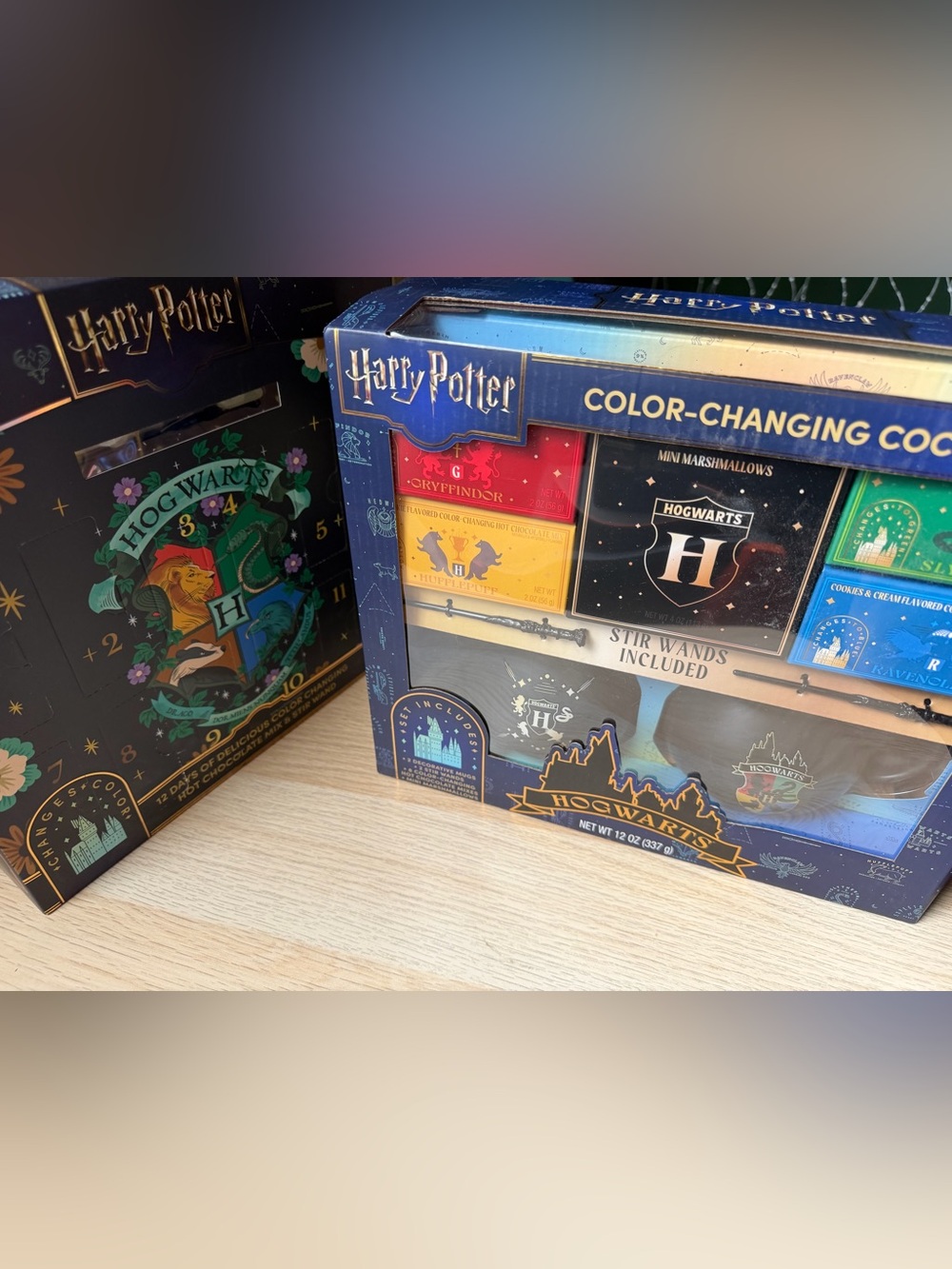 Harry Potter Cauldron mugs, cocoa & wand stirrers